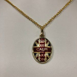 "Keep Calm and Carry On" necklace!